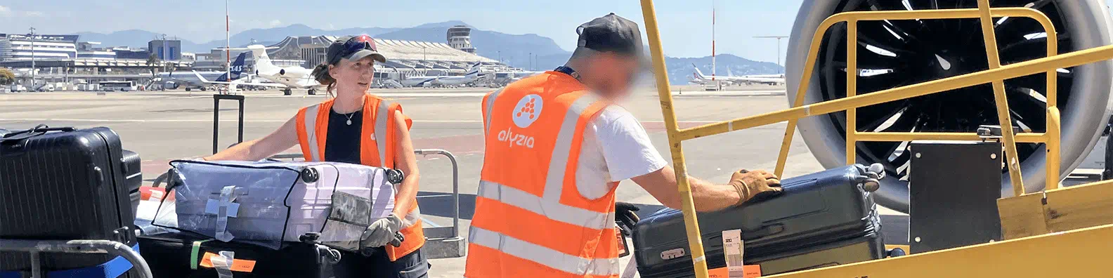  Mini infographie présentant le profil de Marie intérimaire avec Adecco à l’aéroport de Nice