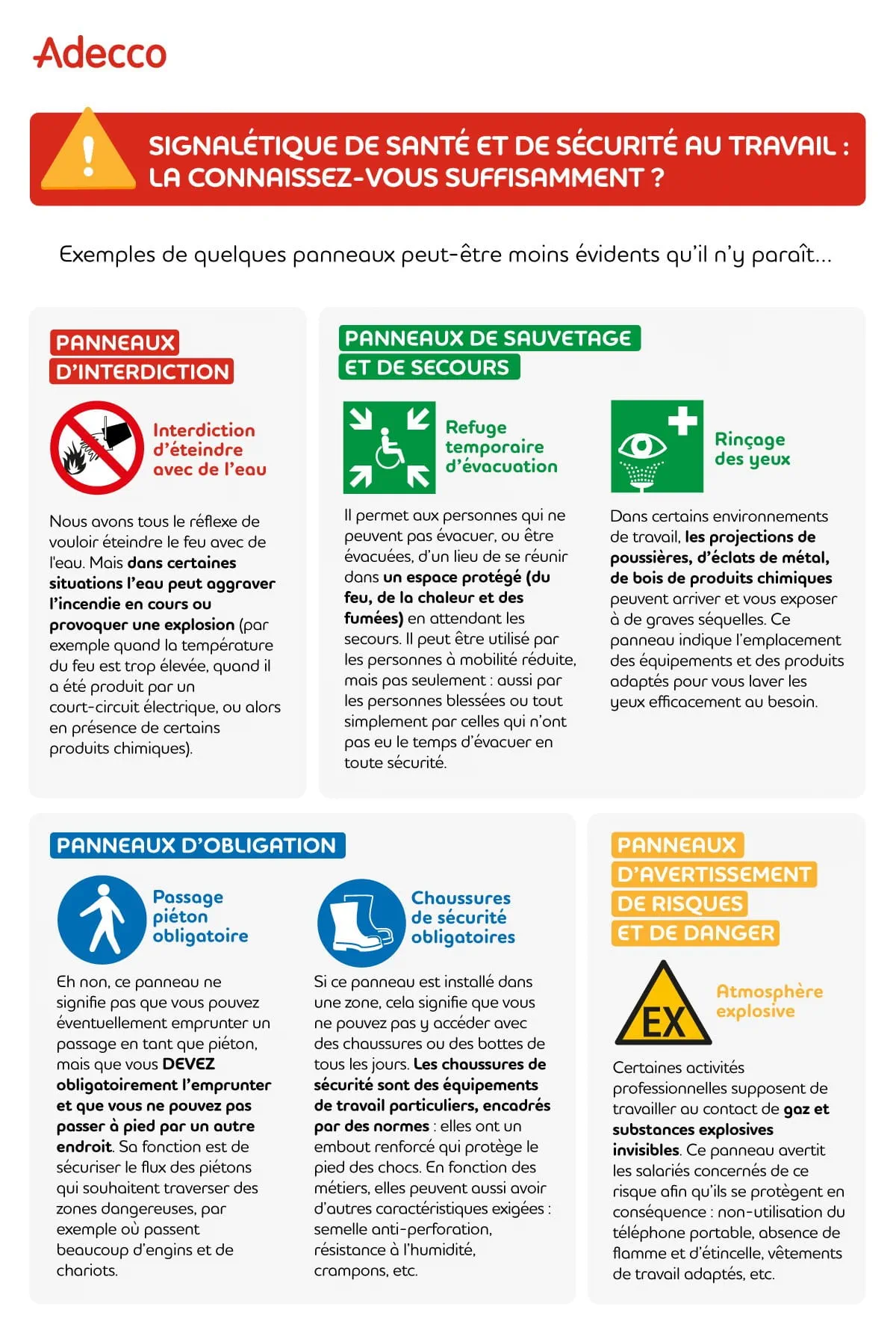 Infographie Signalétique de santé et de sécurité au travail : la connaissez-vous suffisamment ?