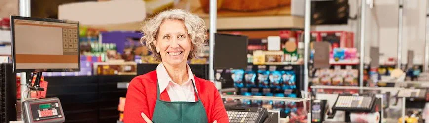 Une intérimaire de plus de 50 ans, qui travaille en grande distribution.