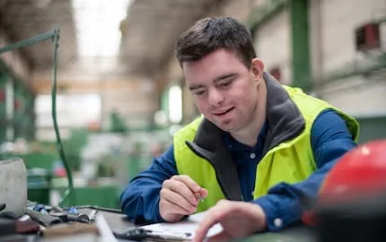 homme au travail dans un atelier homme au travail dans un atelier
