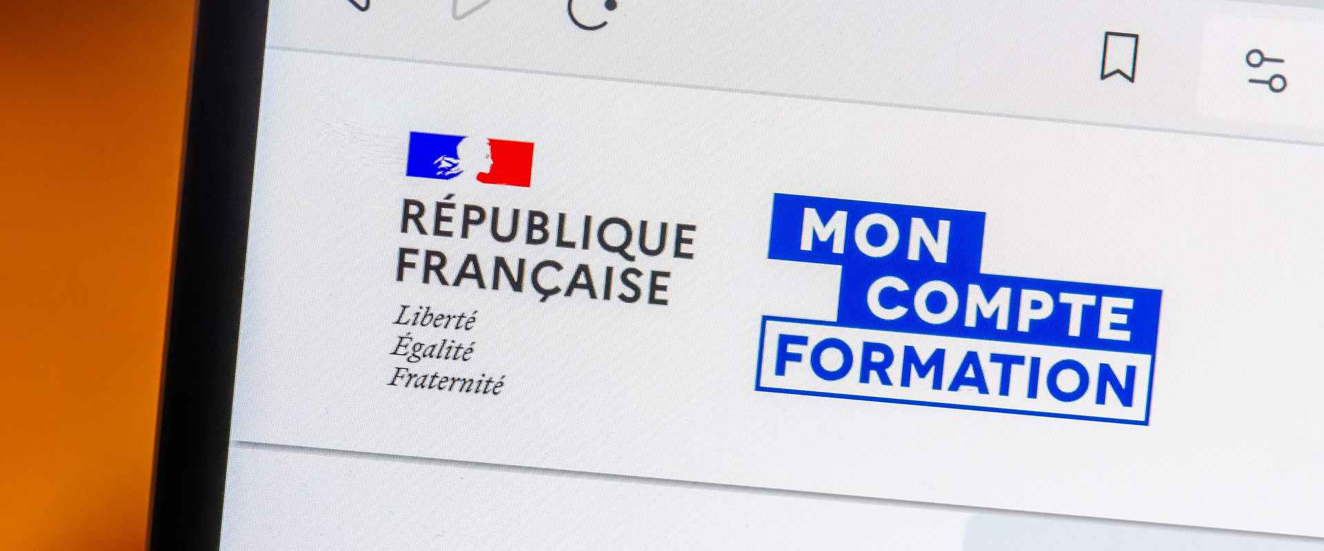 La page d’accueil du site officiel du Compte Personnel de Formation La page d’accueil du site officiel du Compte Personnel de Formation