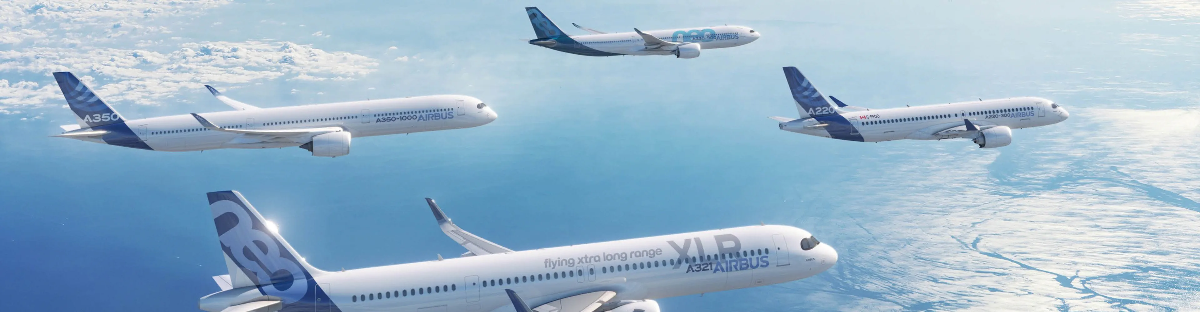 Avions Airbus Atlantic en vol. Avions Airbus Atlantic en vol.