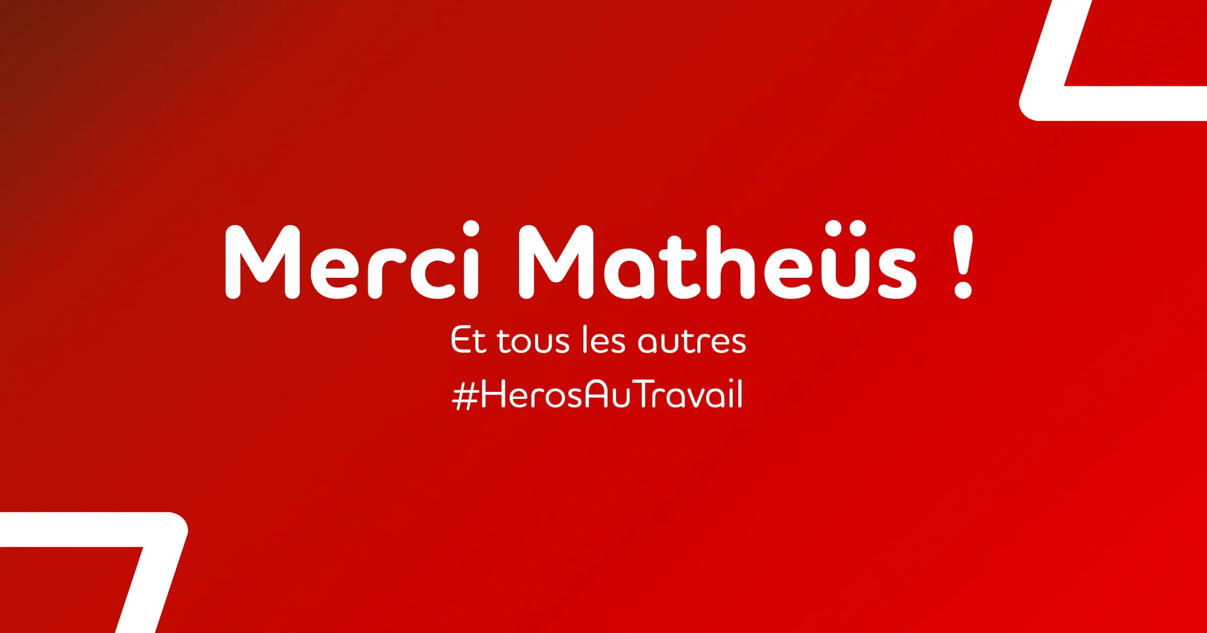 #HeldenAanHetWerk Matheüs merci