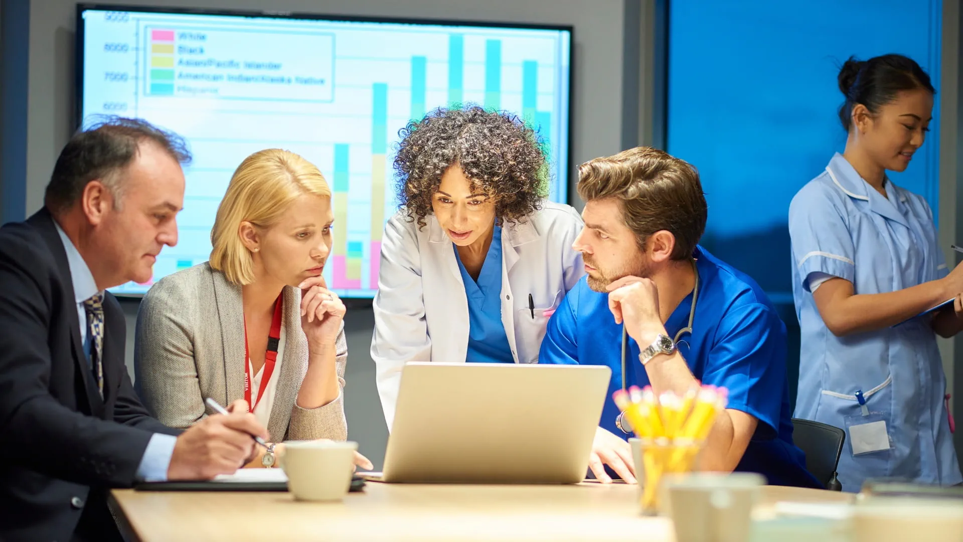 professionals in a meeting room