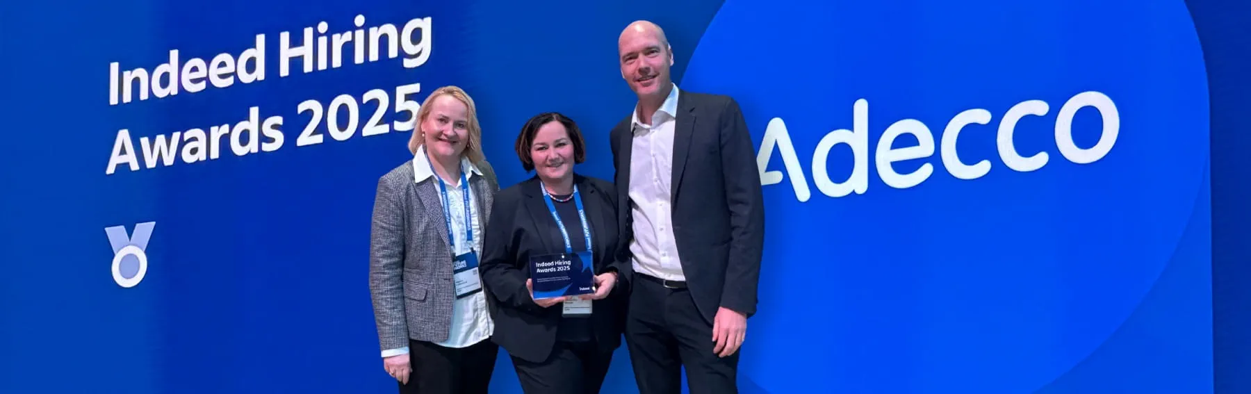 Gewinnerteam Indeed Hiring Award Marion Lebkücher, Henrik Straatmann, Alexandra Nowak Gewinnerteam Indeed Hiring Award Marion Lebkücher, Henrik Straatmann, Alexandra Nowak