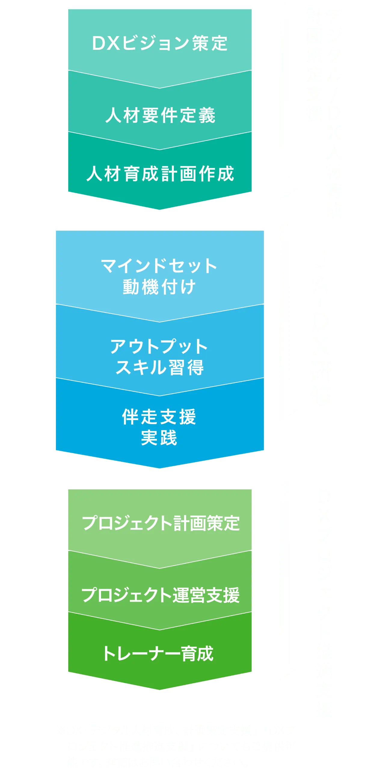 デジタル/DX人材育成支援
              プロセス図