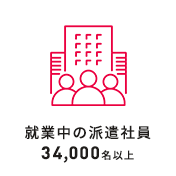 就業中の派遣社員34,000名以上