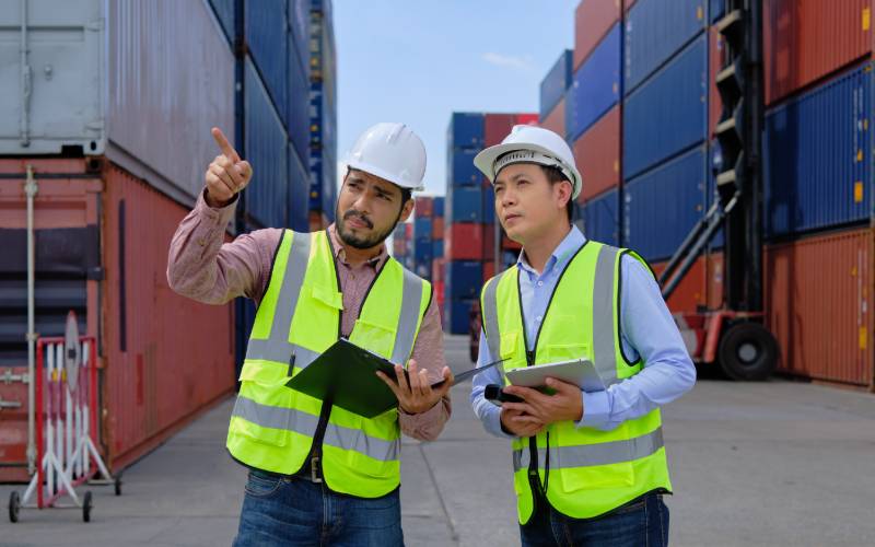 Deux-hommes-travaillent-dans-le-secteur-transport