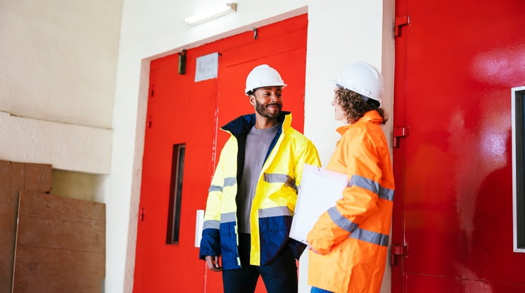 Deux professionnel travaillant dans le secteur nucléaire 