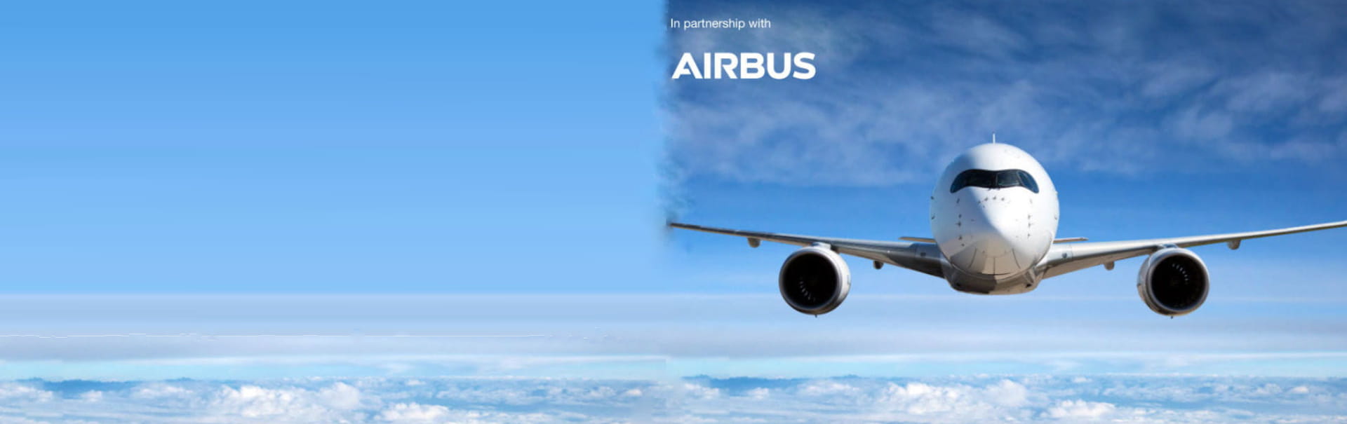 Header Berufsfeld Aviation: AIRBUS Flugzeug in der Luft