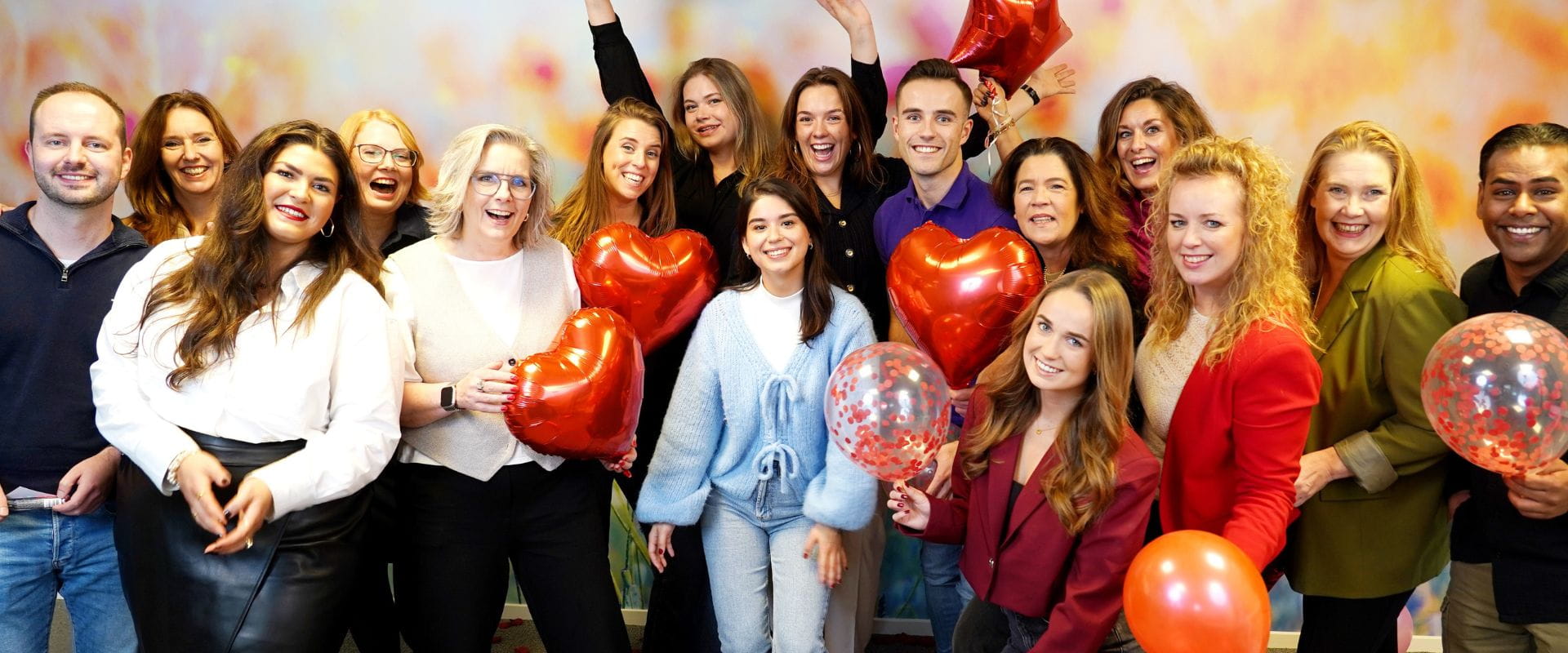 Adecco collega’s lachen in de camera