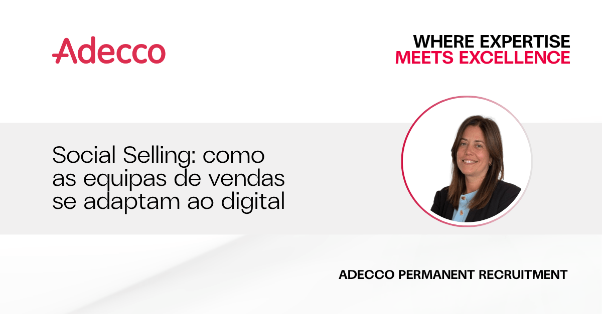 Social Selling: equipa comercial utiliza ferramentas digitais e redes profissionais para gerar leads, construir relações e impulsionar vendas.