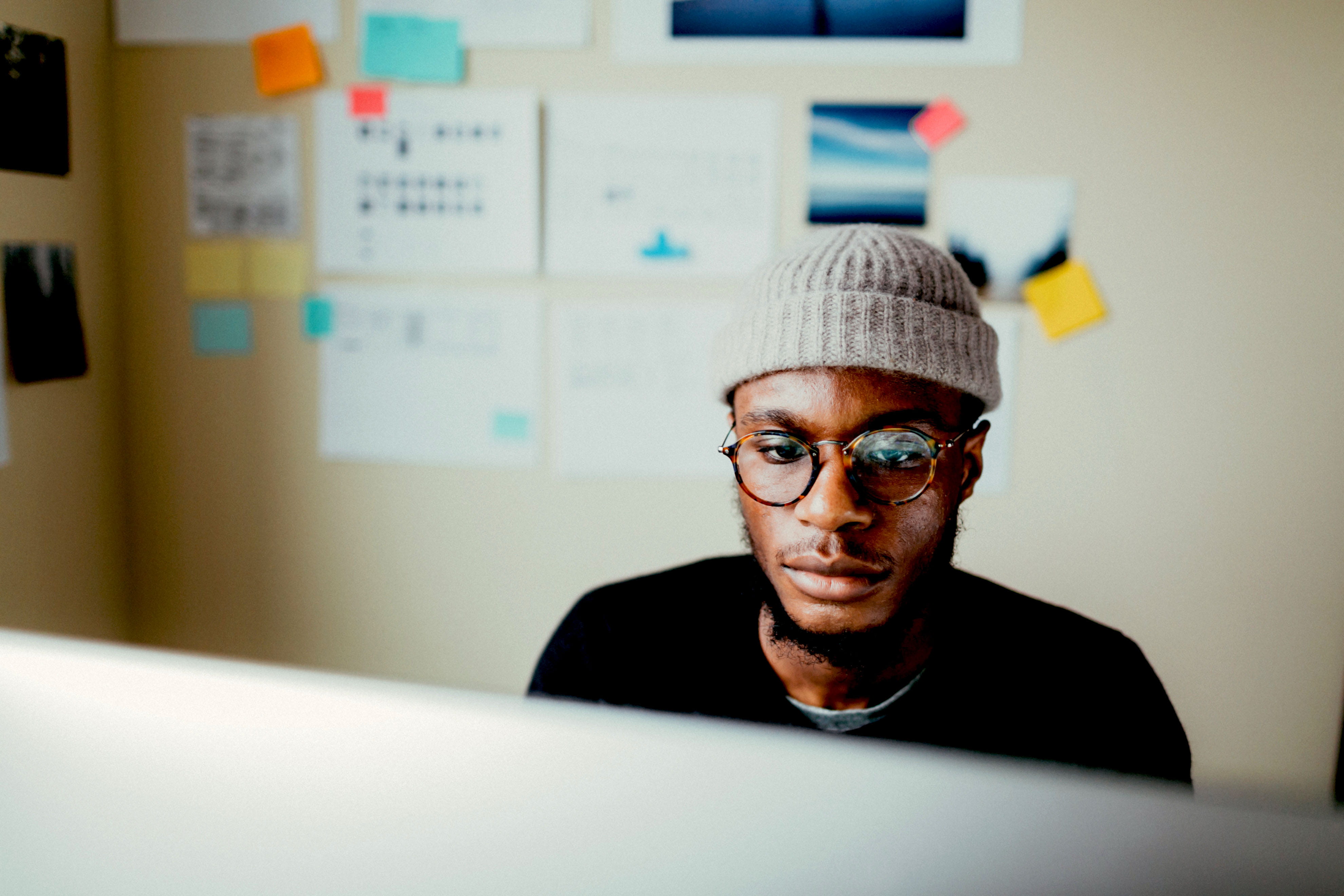 Man working at computer
